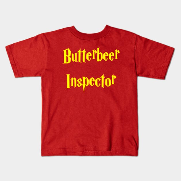 ButterBeer Inspector Kids T-Shirt by Water Boy